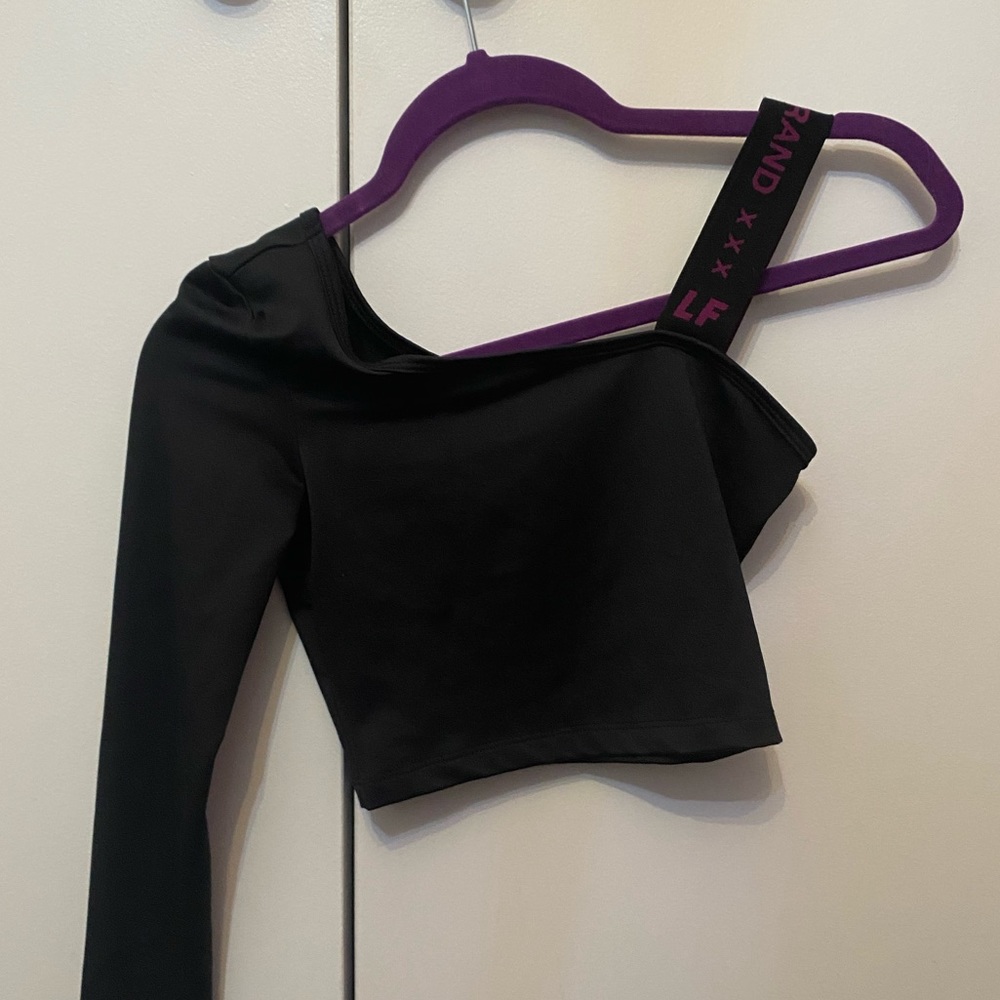 XS Black LF Crop Top
